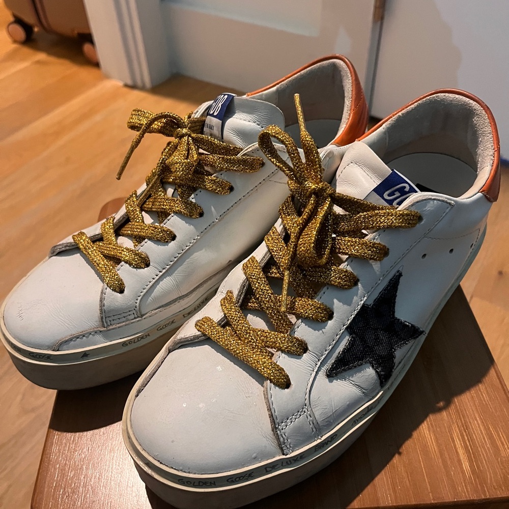 Golden Goose White Sneakers with Star